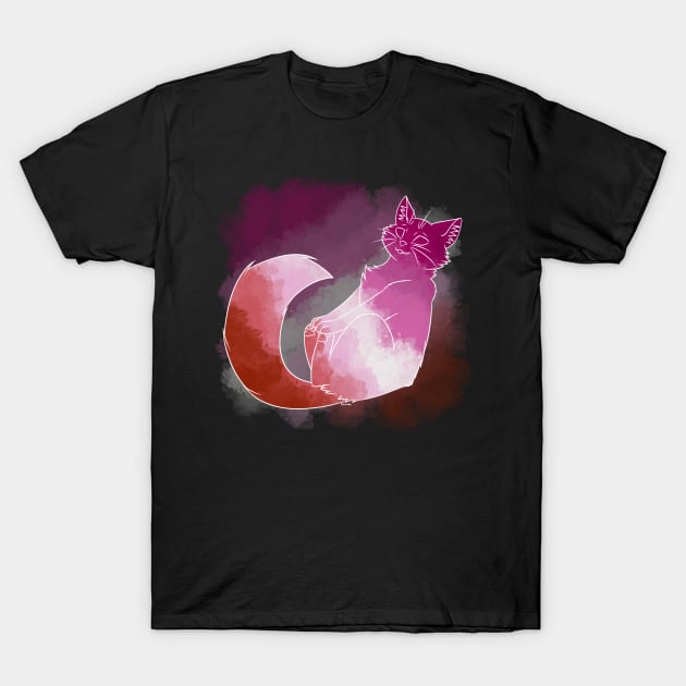 LGBT+ Cats: Lesbian T-Shirt by Sarady
